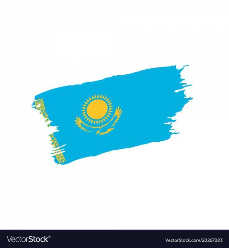 Казахстанский флаг нарисованный