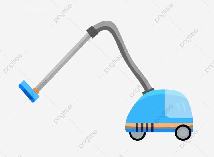 Голубой мультяшный пылесос