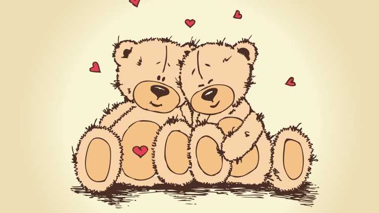 Медвежонок с сердечком легкую