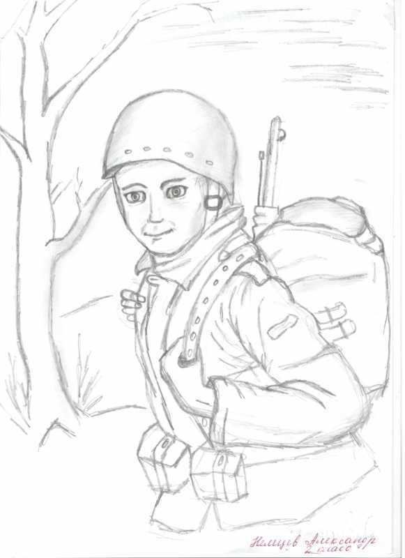 Солдат раскраска