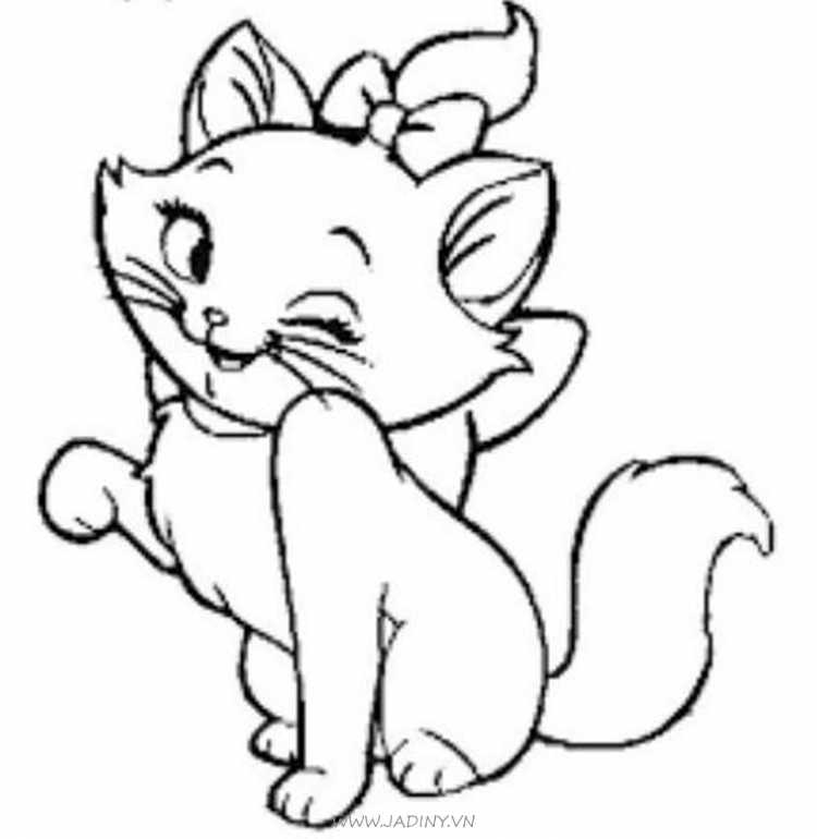 Кошки. Раскраска