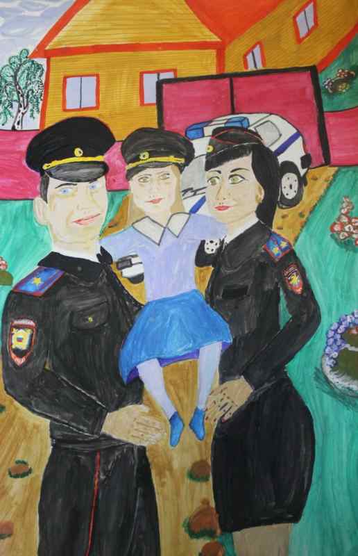 Детские рисунки мой папа охранник