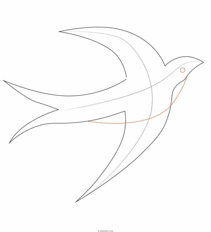 Трафарет ласточки для вырезания