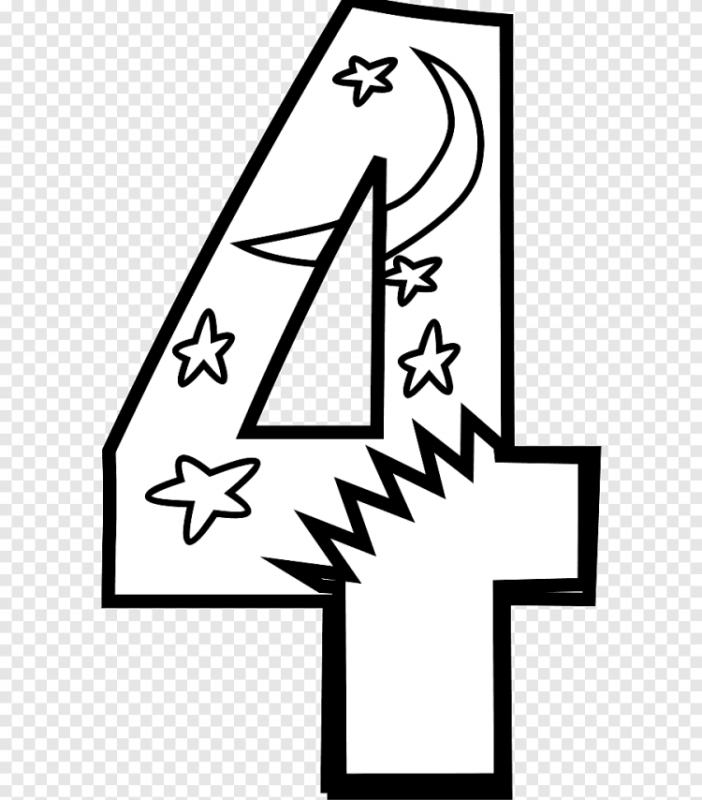 Объемные цифры для раскрашивания