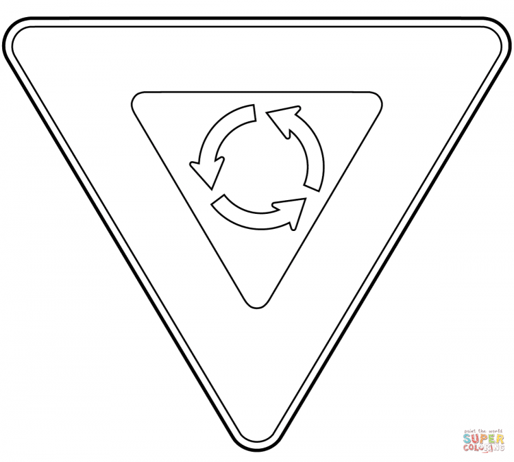 Дорожные знаки раскраска остановка