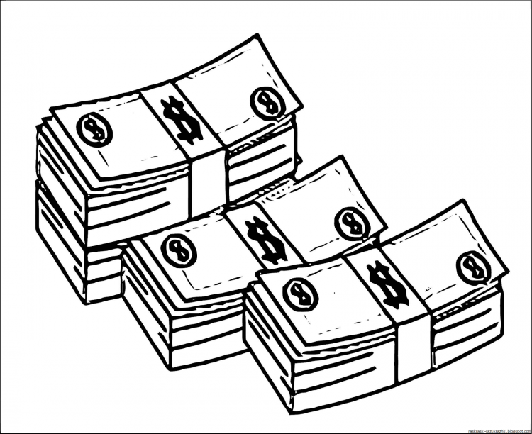 Раскраска деньги