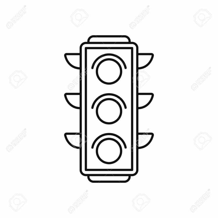 Светофор раскраска для детей