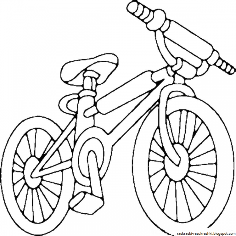 Велосипед раскраска для детей