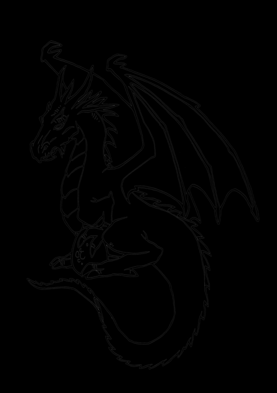 Дракон раскраска для детей