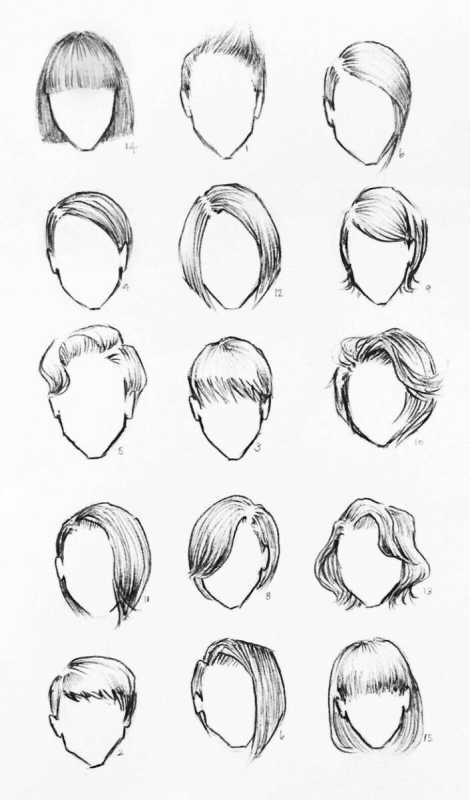 Женские прически карандашом