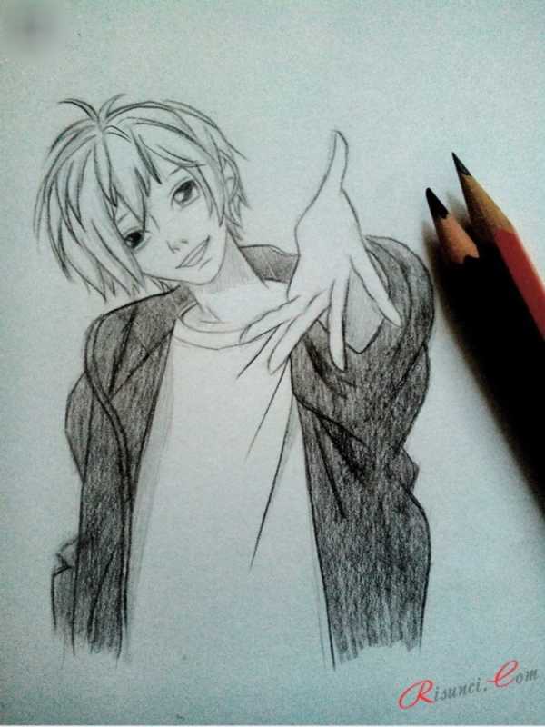 Аниме мальчики для срисовки для начинающих