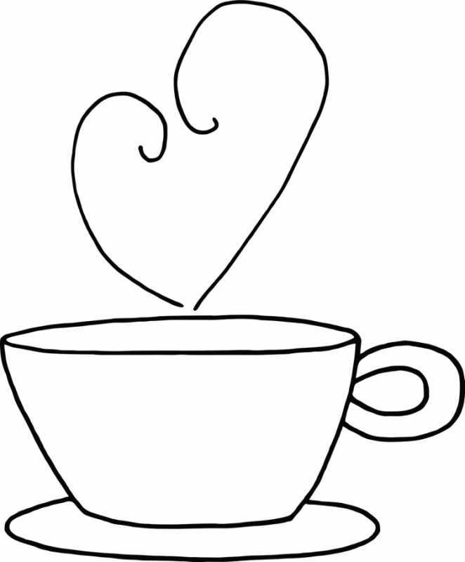 Трафарет чашки для аппликации