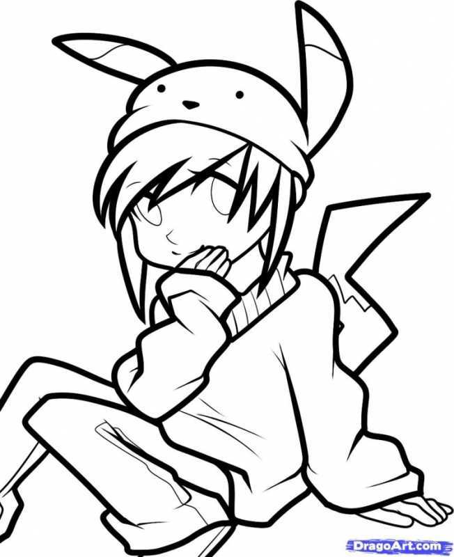 Пикачу злой раскраска