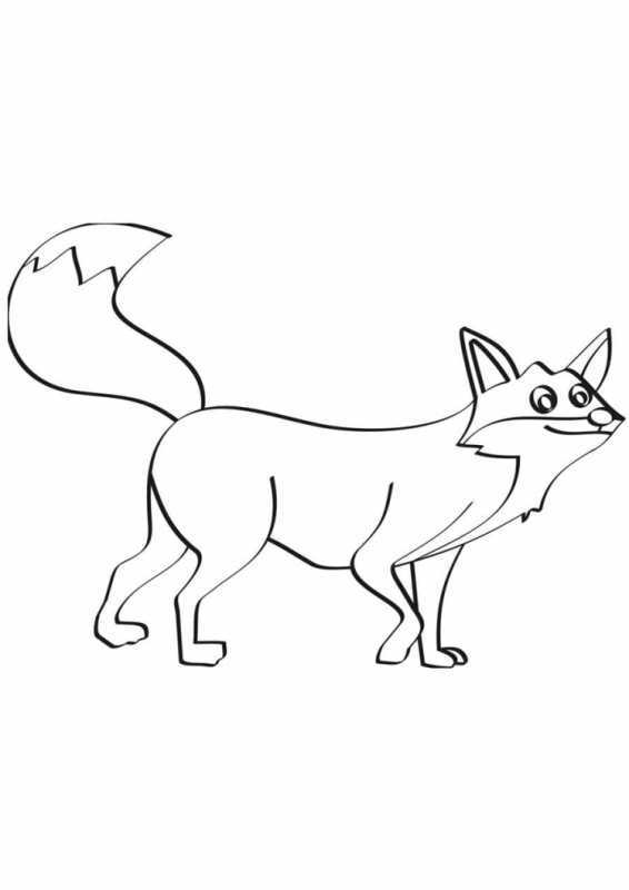 Раскраска Лисичка для детей 3-4 лет