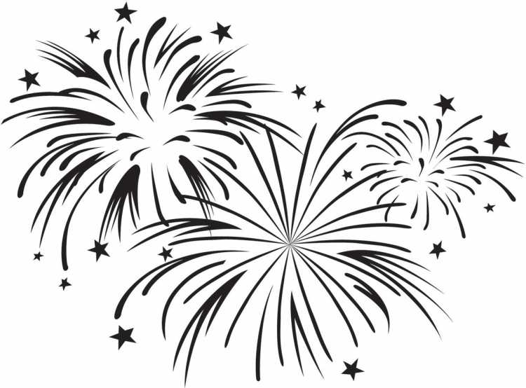 Трафарет салюта для рисования