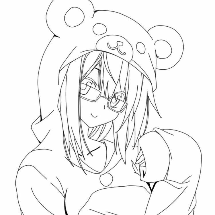 Огромная раскраска аниме