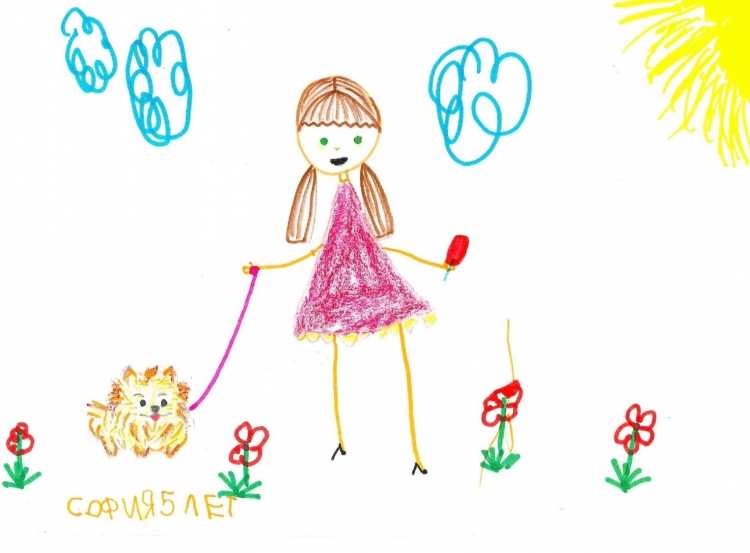 Рисунок детский счастливый день