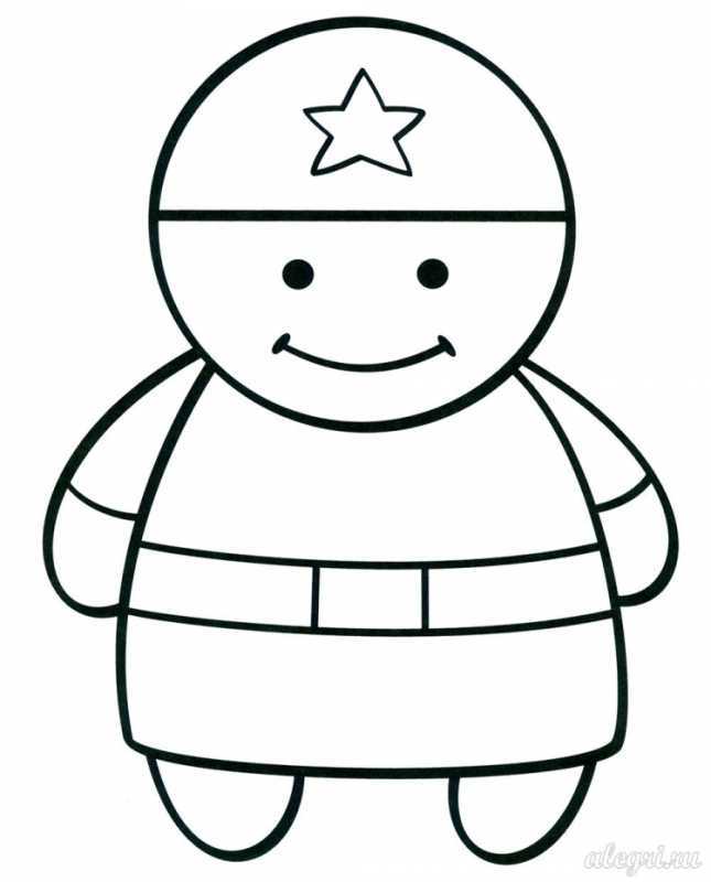 Солдат раскраска