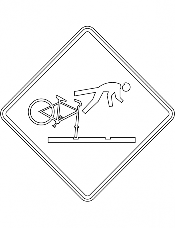 Предупреждающие дорожные знаки раскраска