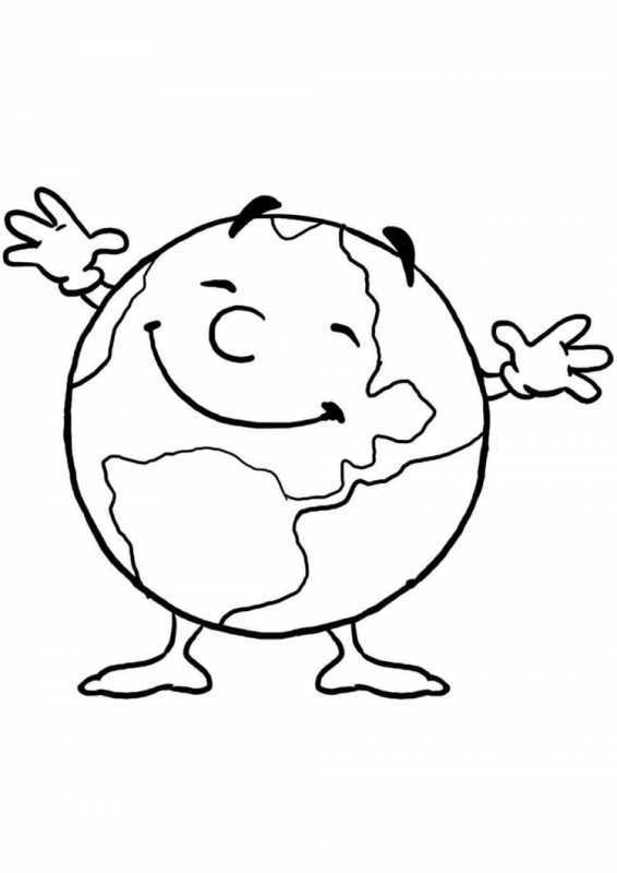 Земля раскраска