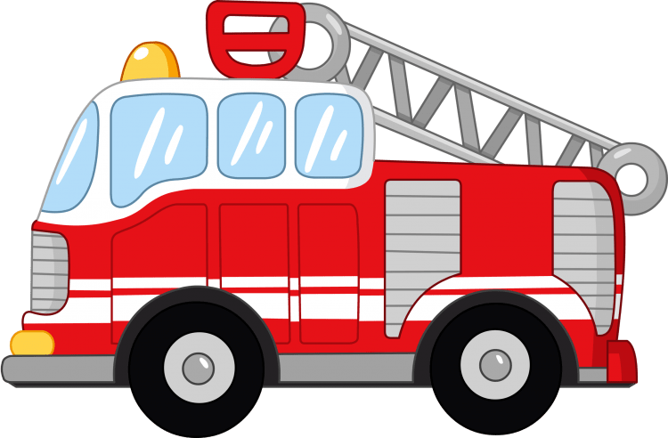 Пожарная машина мультяшная