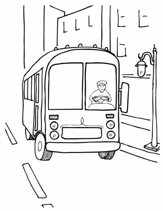 Раскраска автобус