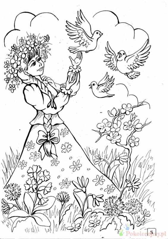 Весенние раскраски