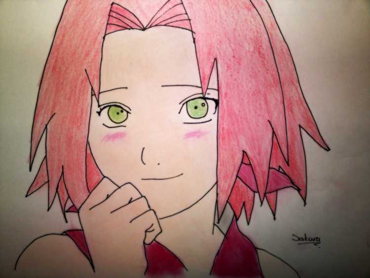 Сакура Харуно аниме Наруто рисовать