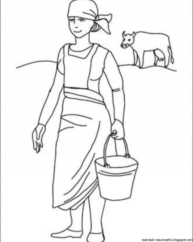 Раскраска повар для детей