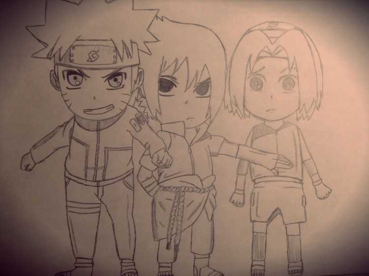 Наруто команда номер 7 Чиби