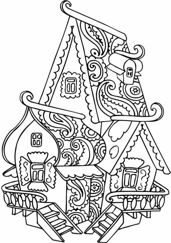 Дом раскраска