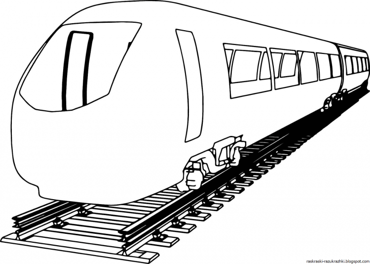 Поезд раскраска для малышей