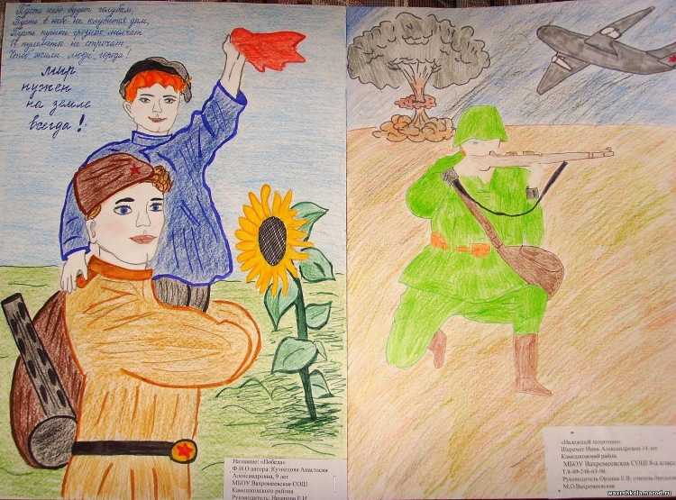 Рисунки на военно патриотическую тематику