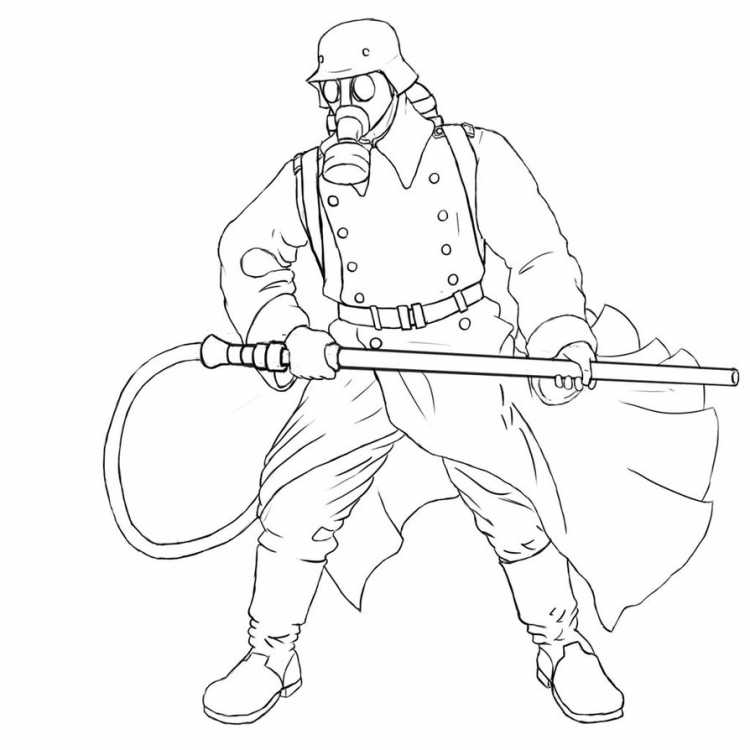 Солдат карандашом для детей