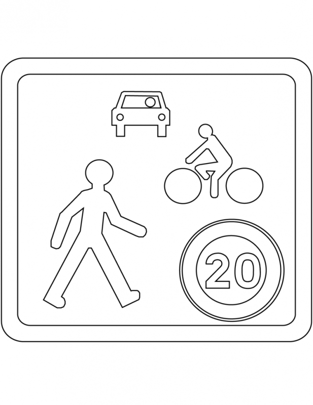 Смешные дорожные знаки раскраска