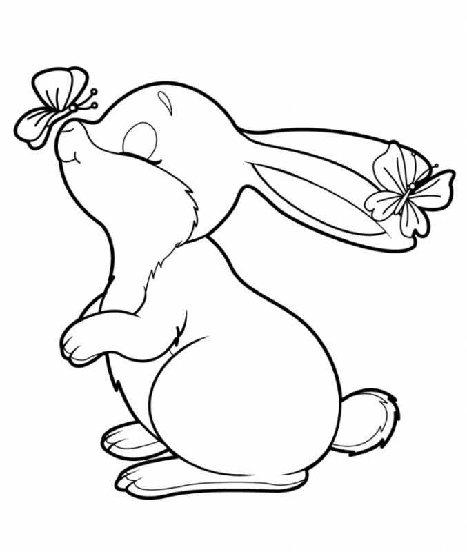 Зайчата. Раскраска