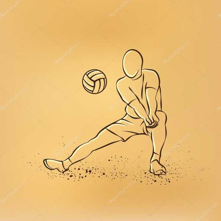 Волейбол раскраска