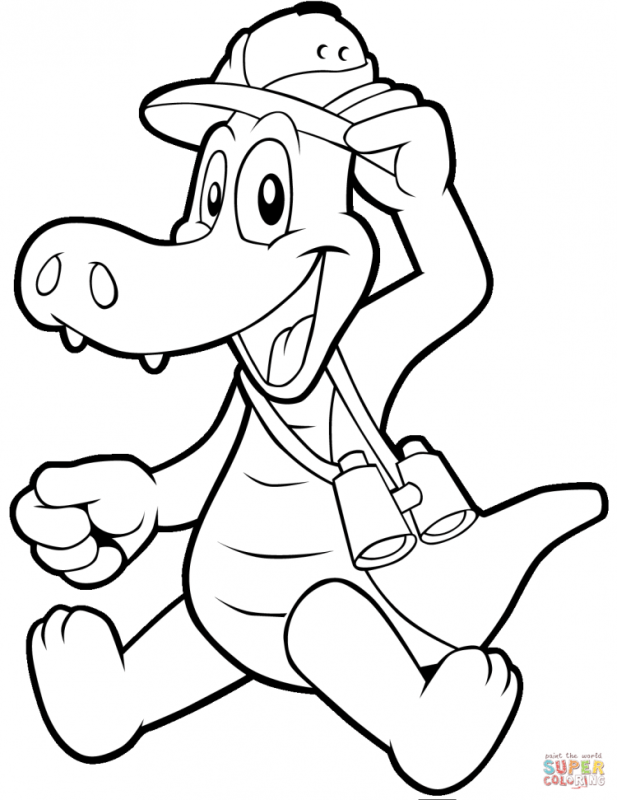 Раскраски для девочек крокодил