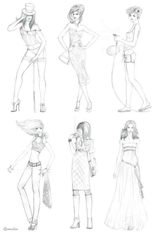 Одежда для срисовки карандашом