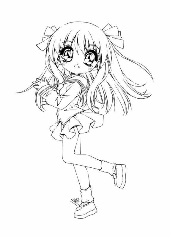 Раскраски в стиле Чиби