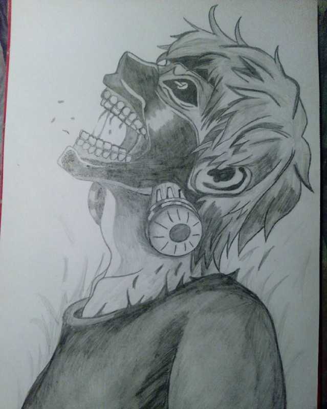 Токийский гуль ута для срисовки