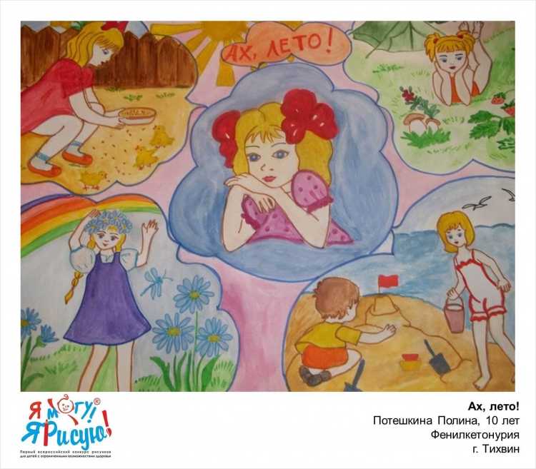 Рисунок на тему летние каникулы