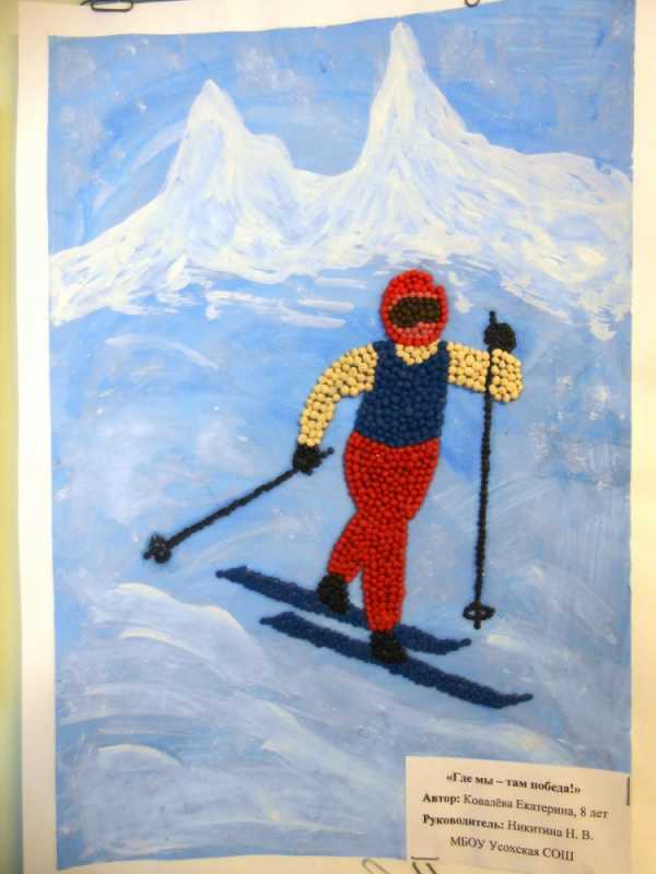 Рисунки на тему зимний спорт