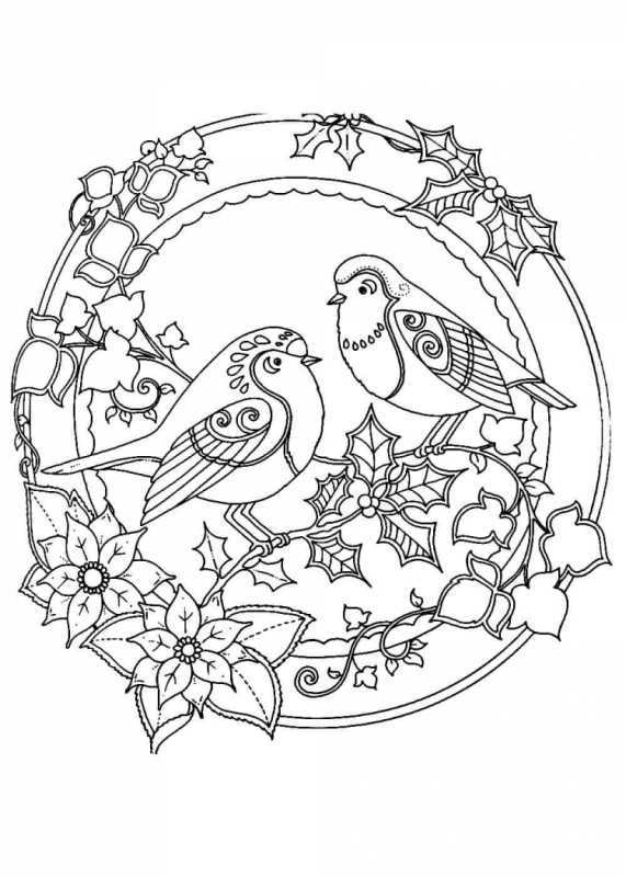 Снегирь на ветке рябины вектор