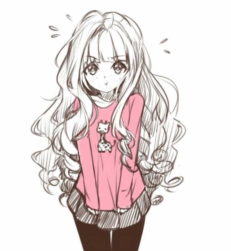 Аниме девочки для срисовки
