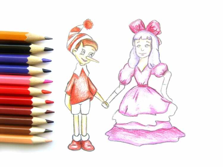 Раскраска. Пиноккио