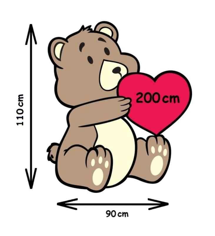 Медвежонок рисование с сердечком в руках