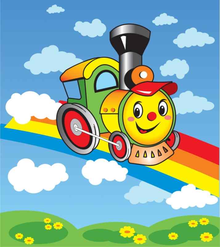 Паровоз мультяшный