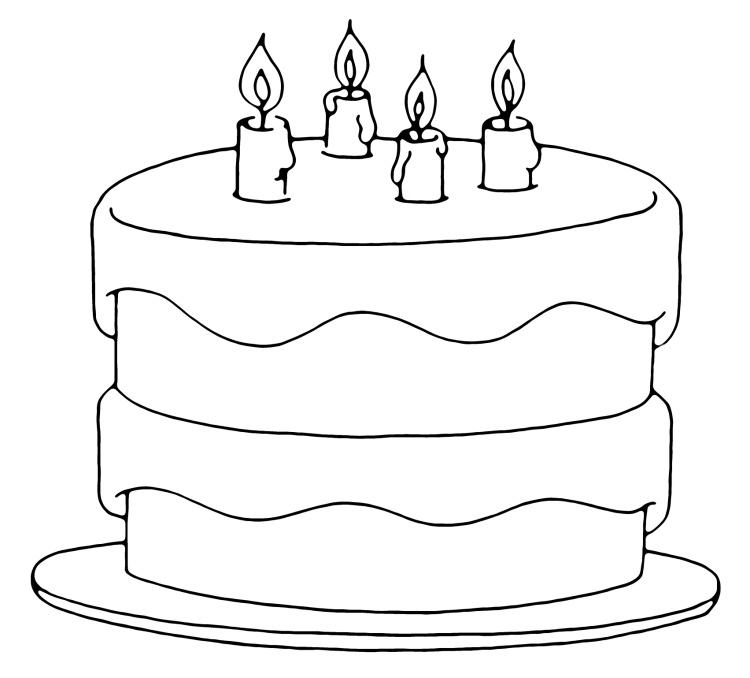 Рисуем торт поэтапно для детей