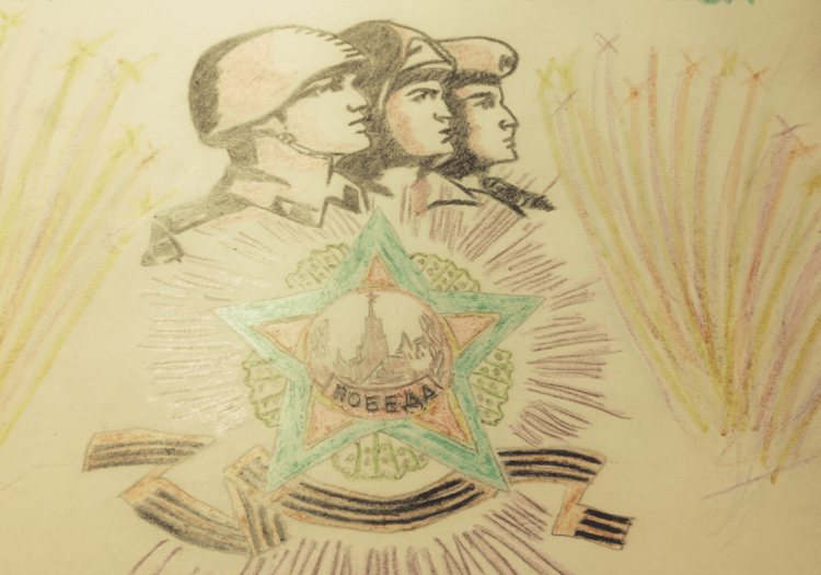 Рисование к 9 мая салют